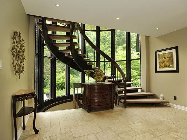 A photo of the Trafalgar Residential Facility's grand foyer.